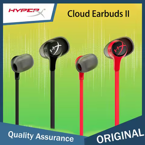 HYPERX Cloud Earbuds II 2 In-Ear Universal Gaming Headset with Microphone, 14.3mm Driver Unit, Compa