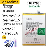 แบตแท้ Realme C12/C11 2021 แบต c25 แบตเรียลมีประกัน 1 ปี แท้ พร้อมส่ง BLP793 แถมที่เปลี่ยนแบต 1 ชิ้น