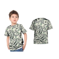 TiniShop - Money Dollar O-Neck T-Shirt | Money Dollar Fullprint Kids T-Shirt
