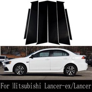Vtear สำหรับ Mitsubishi Lancer / Lancer EX สติกเกอร์หน้าต่าง Center เสาแถบคิ้วอุปกรณ์เสริมโพสต์คอลัมน์ฟิล์มการตกแต่งภายนอกเปลี่ยน