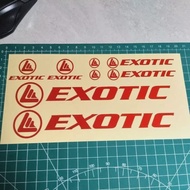 Stiker Sepeda Lipat Exotic Sticker Cuting Exsotic 1 Set Bisa Pilih Warna