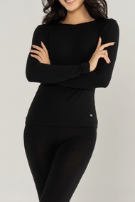 Áo giữ nhiệt nữ cổ tròn heat Plus  ONOFF Premium siêu co giãn mềm nhẹ giữ ấm mùa đông -16IT24W009