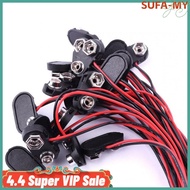[SUFA]20pc 9V Snap 9V (9 Volt) Battery Clip Connector T Type w Cable Black Hard Shell