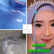 Mika Hijab Kerudung Segi Empat / Mika Pengantin Bening Tegak