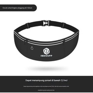 INDOSPP - Slim Waterproof Waist Bag Suitable for Waist Circumference 65-120cm Can Hold Mobile Phones
