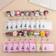 ROTUR Nurse Doctor Work Card Badge Holder Clip Cartoon ID Card Aluminum Retractable Badge