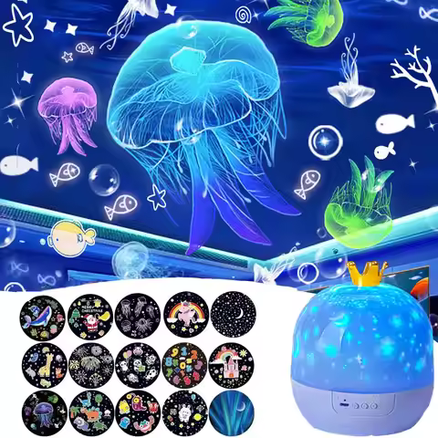 Galaxy Projector Starry Sky LED Night Light 15 in 1 360°Rotate for Kids Dream Bedroom Valentines Day