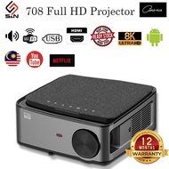 STOCK MALAYSIA C708 Portable 4K To 8K Support projector Full HD Projector Professional Home Projecto