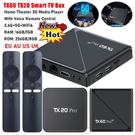 Tx60 Tx20 Smart Tv Box Android16/15 Allwinner H313 Core Voice Remote Set Box 2.4g&5 g Dual Wifi6 Hom