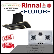 Rinnai RH-C1059-PBR Chimney Hood + Fujioh FH-GS5530S SVSS Stainless Steel Gas Hob BUNDLE DEAL - FREE DELIVERY