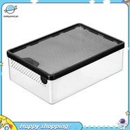 【ouwym9al】Transparent Reptile Feeding Box Amphibian Insect Reptile Breeding Box Ventilation Hatching