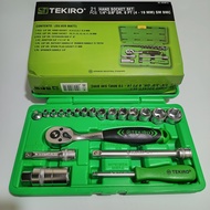 Tekiro Kunci Sok 24 Pcs Set 8 - 32 Mm Box Plastik - 6Pt Ready Kunci Lengkap Full Set