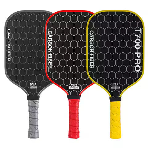 T700 Pickleball Paddle Carbon Fiber Pickleball Paddle 16mm Polypropylene Honeycomb Core Pickleballs