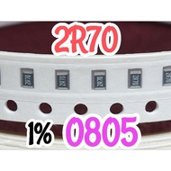 10pcs Chip resistor smd 2R70 2R7 size 0805 2012 2.7ohm 2.7 ohm 2R7ohm