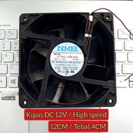 12cm 12V High Speed DC Fan 4CM Thick/