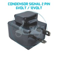 CONDENSOR SIGNAL 2 PIN 6VOLT 12VOLT RELAY SIGNAL FLASHER RELAY MOTOR Y110 SS2 LC 135 SRL 110 SRL 115 EX5 DREAM KRISS 110