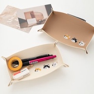 多托盤長方形 [刺繡柴犬] 室內入口儲物托盤狗小禮物米色 A208I