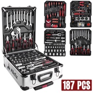 Allefix Tool Kit 187 PCS Workshop and Home Tools Complete Suitcase Strong Material