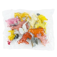 Toy set simulating wild animals, house animals, sea animals, insects