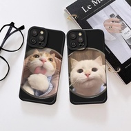 Cat Cat iPhone Case Square Edge, Shockproof, Camera Protection - For iP 6/6s/7/8/Plus/X/XS/XR/11/12/