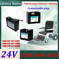 NEW Lifepo4 Electric Wheelchair Battery 24V 20Ah/30Ah/45Ah Dedicated for 25.6V E-Wheelchair Scooter 