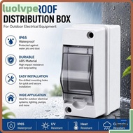 LUOLVUO 1Pcs Waterproof Distribution Box, 2 Way PC ABS Plastic Breaker Box,  IP65 Waterproof Flame R