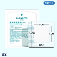 10Pcs Dressing Healing Patch Wound Care Pad Adhesive Dressing Wound Sterile Breathable Protective St