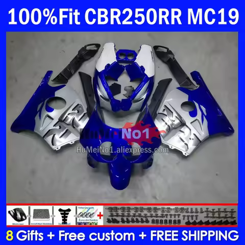 Injection Body Kit For HONDA MC19 CBR250RR CBR250 silvery blue CBR 250 RR CC 88 89 36MC.7 CBR 250CC 