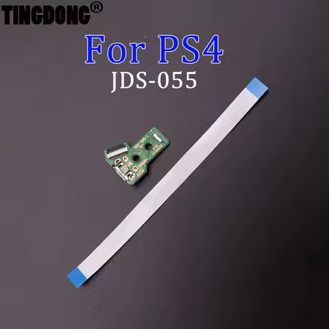 JDS-055 USB Charging Port Socket Board 12 pin flex ribbon cable with PCB Board micro USB For PS4 Con