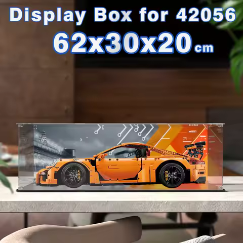 Acrylic display box for lego bricks 42056 display case for GT3 building block model car dustproof cl