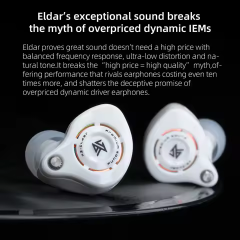 KZ Eldar Wired Earphones 1DD Dynamic Driver Balanced IEM HiFi Music Metal Headphones Sport Stage Liv