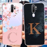 For OPPO A9 2020 Case A5 2020 Cover Fashion Flower Letters Soft Silicone Shockproof Bumper For OPPO A9 A5 2020 A11X Casing