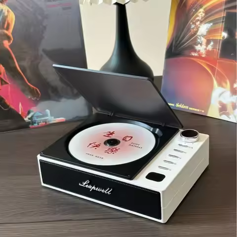 Portable Plastic CD Walkman for Home English Learning Retro CD Disc Album Player Gift