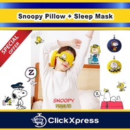 Snoopy Travel Pillow & Eye Covers Mask - Travel Accessories| Pillow | Eye Mask|Eye Cover | Travellin