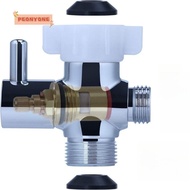 PEONYTWO Adapter, T Type Copper Tee Connector, With Shut- Valve Bidet Attachment Bathroom Toilet