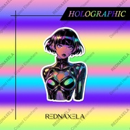 Cyberpunk Holographic Tech Suit Decorative Stickers