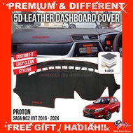 5D Leather Dashboard Cover PROTON SAGA MC2 VVT 2016 - 2024 Cars Premium VIP 5D Custom Made Non-Slip 