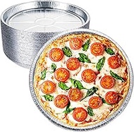 50 Pack Disposable Round Foil Pizza Pans Aluminum Pizza Pans for Pizzas, 11 Inch Round Disposable Pi