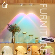 Battery Powered Touch LED Cabinet Lights Stick On Wall Sunset Lamp for Kitchen Bedroom Closet Cupboa