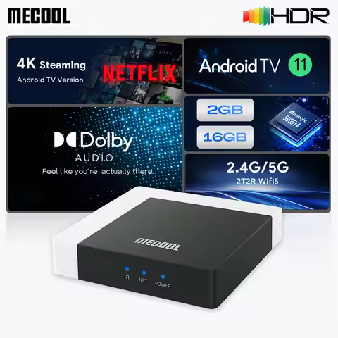 2024 Global Android TV Box KM7 Plus Android 11 Netflix 4k Google TV 2GB DDR4 16GB ROM100M LAN Intern