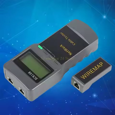 H7BB SC8108 Portable LCD Display Tester Meter LAN Phone Cable RJ45 Cat5e Cat6 Length Testing Tool