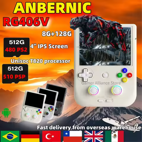 ANBERNIC RG406V RG 406V Retro Handheld Game Console Video Game Consoles 4 IPS Multi-touch Screen And