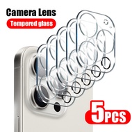 5Pcs Full Cover Camera Protector For Iphone 15/14 Plus/13 Pro Max Camera Lens 12 Mini/11 Pro Tempered Glass Protective Film