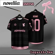 Novellia COQUETTE RIBBON Jersey Coquette Tshirt Ribbon Bow Baju jersi Microfiber Quick Dry Lengan Pe