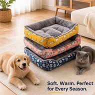 Plush Pet Nesting Bed Warm Breathable Non Slip Base Cat Bed Tilam Kucing Dog Bed Puppy