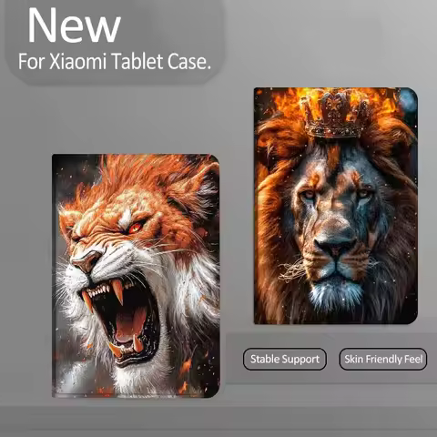 Cartoon lion pattern For Xiaomi Redmi Mi Pad 4 5 6 7 8 K SE Mini Pro Plus Max 10.1 11.2 inch Tablet 