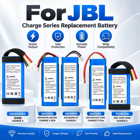Replacement Battery GSP1029102 GSP-1S3P-CH40 AEC982999-2P for JBL Charge 2 Plus Charge 3 4 5 Speaker