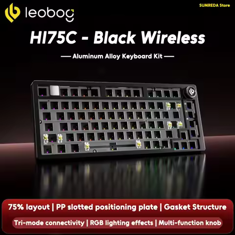 Leobog Hi75C Hi75C Pro Aluminum Wireless Gaming Custom Mechanical Keyboard Kit 75% Bluetooth 2.4G Wi