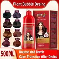【Big savings】 500ml Big Red Bottle Bubble Hair Dye Pure Natural Non-Irritating Hair Dye At Home Hair Dye Shampoo Color Hair