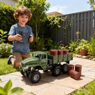 6-Wheel 4WD Rock Climbing Remote Control Truck Lights Sounds Indoor Outdoor Off-Road Adventure Toy R